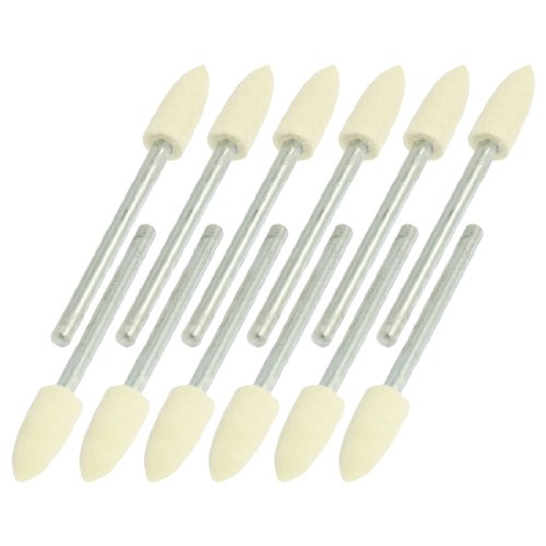 Aexit 12 Pcs Abrasives 2.3mm drill hole 5mm Diameter Tapered Felt bo-bs Buffing Tool Model:93as376qo120