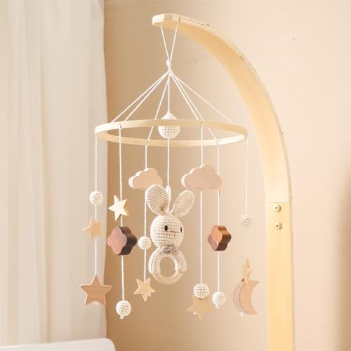 Support mobile pour bébé en bois le cadeau de naissance idéal pour berceau - 4