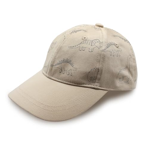 SmztTrend Baseball Cap for Baby Boys Girls Boys Dinosaur Caps Summer Sun Hat for Girls Cotton Baseball Hat for Toddler9(Black,1-3T)