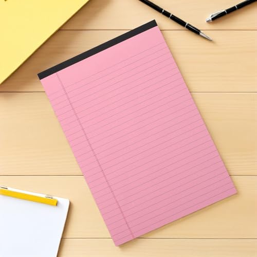 Bloc-notes déchirable rose avec 4 carnets à lignes et diviseurs