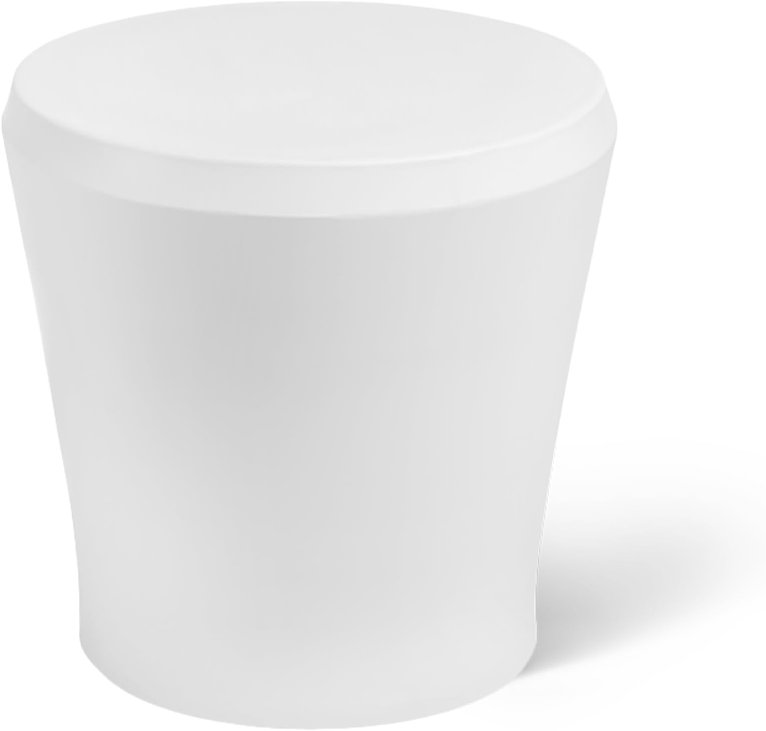 Affinity Round All Weather Side Table, White, 18x18x18 inches