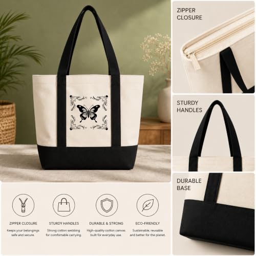 Image of Kaigan Premium Tote Bag Printed Designed Canvas Tote Bags For Women, Ecofriendly Cotton Canvas Bag for Girls Tote bag For Shopping, College, Travel, Handbag For Unisex