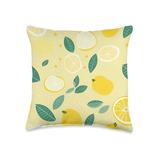 Lemon Zest Bliss Design Throw Pillow