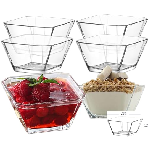 DMA-Z Lav - Juego de 6 cuencos de cristal para postre (KRN, 300 ml)