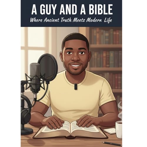 A guy and a Bible cover art
