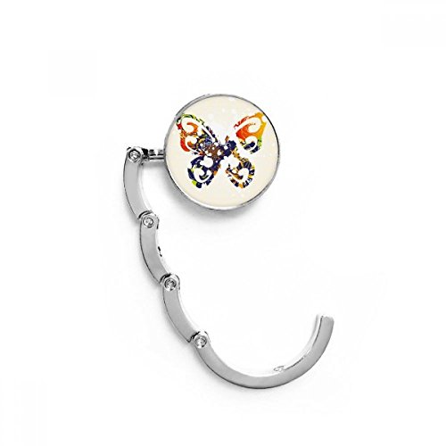 Soporte de bolso plegable y gancho de mesa con mariposas