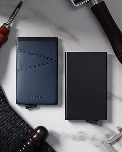 VULKIT Cardholder Wallet for Men Metal Wallets with RFID Blocking Layer Slim Minimalist Aluminum Wallet with Pop up Quick Card Access Business Card Holder, Holds up to 7 Cards3