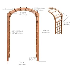 Solid Fir Wooden Garden Arch Premium Outdoor Trellis for Climbing Plants, Can be Used for Wedding and Party Decoration, and can Also be Placed in The Garden for Plants to Climb Solid Fir Wooden Garden Arch Premium Outdoor Trellis for Climbing Plants Can be Used for Wedding and Party Decoration and can Also be Placed in The Garden for Plants to Climb