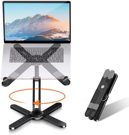 Laptop Stand with 360 Rotating Base, Computer Notebook Laptop Ris...
