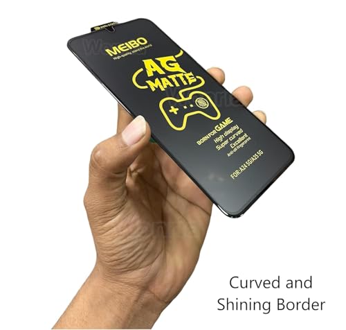 Image of WonRia Matte Screen Guard Protector for Samsung A34 (5G) Matte Tempered Glass Edge to Edge [Anti-FingerPrint | Anti-Glare | Shinning Border] - installation Kit