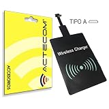 carcasas qi para samsung j5  actecom® Receptor Carga QI INALAMBRICO MICROUSB Micro USB para MOVILES TELEFONO Smartphone Android Tipo A