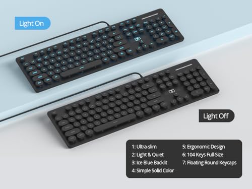 Clavier rétro noir idéal pour la maison ou le bureau sur ordinateur portable - 7