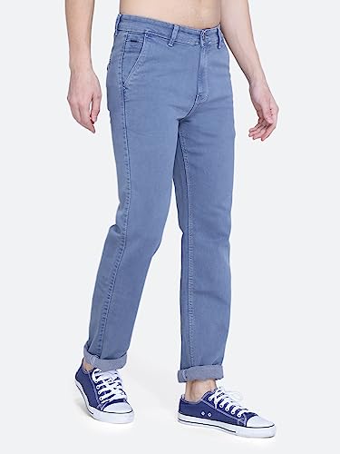 Image of Mid Waist Heavy Weight Stretchable Denim Material Front Cross Pocket Comfort Fit Jeans Pant for Men