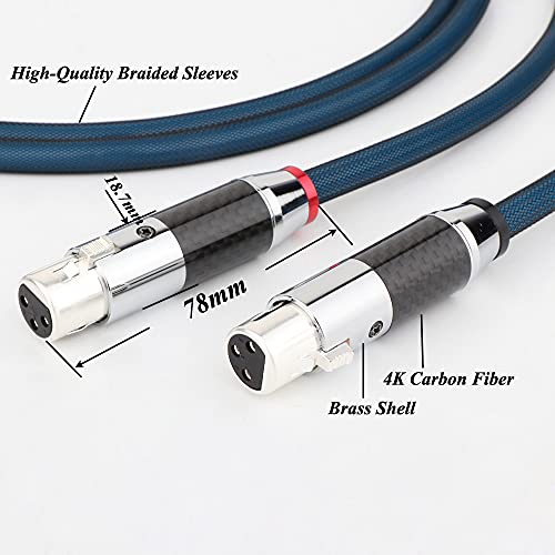 Monosaudio AUDIOPHILE XLR CABLES Ofc Silver Plated Pair Female To Male Balanced Interconnect Cable Signal Cord Speaker Cables thumb #2