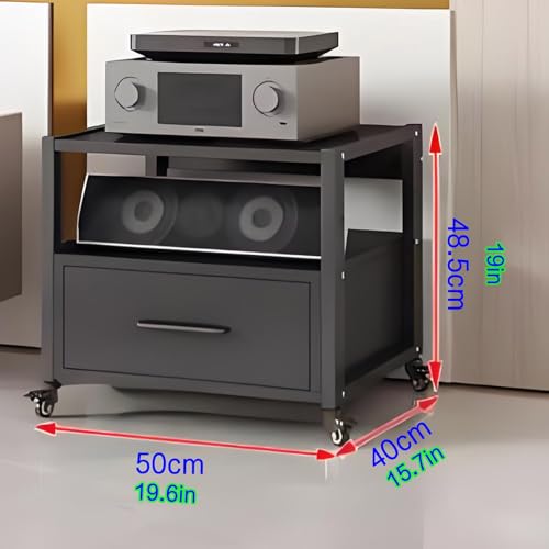 Étagères réglables pour tourne-disque meuble audio mobile gain de place - 3