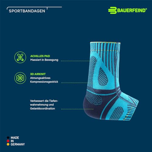 BAUERFEIND Achillessehnen-Bandage Sports Achilles Support 1 Unisex Sprunggelenk-Bandage für Sport
