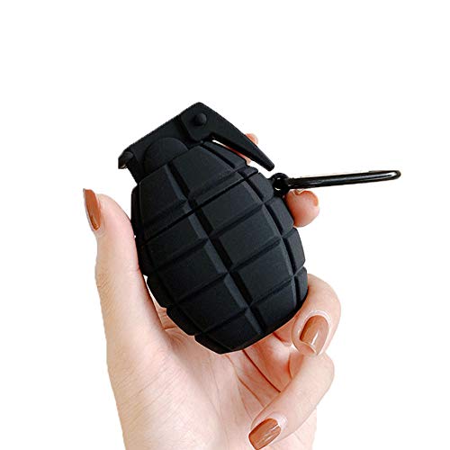 Airpods Case, Gtinna 3D Creative Airpods Cover Soft Silicone Rechargeable Headphone Cases,AirPods Case Protective Silicone Cover and Skin for Apple Airpods 1st/2nd Charging Case (Black)