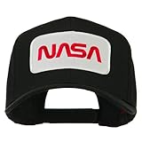 NASA Logo Embroidered Patched Cap - Black OSFM