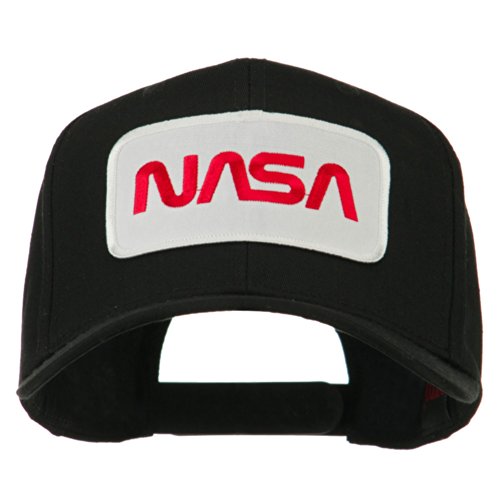 e4Hats.com NASA Logo Embroidered Patched Cap - Black OSFM