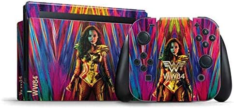 Skinit Decal Gaming Skin Compatible with Nintendo Switch Bundle - Officially Licensed Wonder Woman 1984 (2020) Neon Logo Design