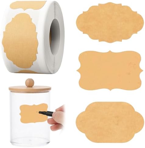 Nogeqi 500PCS Jar Labels, Self Adhesive Label Stickers for Jars, ...