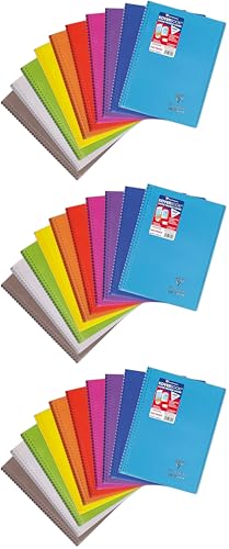 Cahier à spirale Clairefontaine Koverbook A4 lot de 3 pour organisation