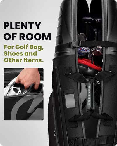 OutdoorMaster Golf Travel Bags for Airlines with Wheels and Hard Case Top, Protect Golf Clubs, Lightweight and Easy to Maneuver, Upgrade Version - Image 5