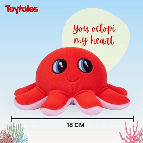Image of TOYTALES Plush Soft Toy Combo - Cute Red Octopus & Yellow Rabbit Stuffed Animals for Kids | Huggable Cuddly Toys for Boys & Girls | Baby Gifts, Toddler Toys, Birthday Present