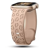 CreateGreat Correa Jelly compatible con Apple Watch Band de 41 mm, 40 mm, 38 mm, 45 mm, 44 mm, 42 mm, para mujeres hombres, silicona transparente, patrón blanqueado, correa de repuesto para iWatch SE