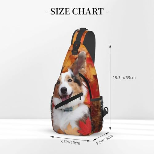 Bolso tipo bandolera unisex con diseño hojas maple miniatura 2