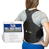 Brace Align TLSO Full Back Brace for Kyphosis, Compression Fractures, Post Op Recovery, Scoliosis, DDD, Herniated Discs – Adjustable Thoracic Lumbar Spine Support – L0456 L0457 (Waist 23-50')