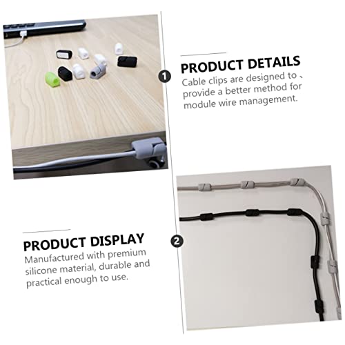 Gatuida 20pcs Clips adhesivos para organización de cables para fácil instalación miniatura 6
