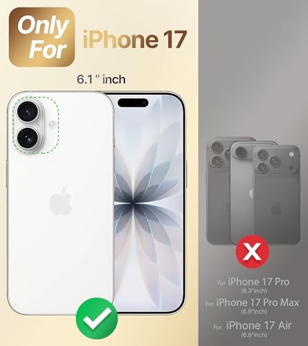 Image of SHIELDS UP for iPhone 17 Back Cover Case with Stand, Phone Case Clear with Double Ring Holder [Adjustable & Foldable] Shockproof Protective Cover for iPhone 17 6.3 inch - Clear