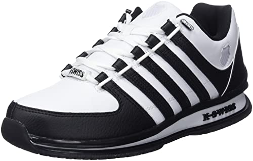 K-Swiss Herren Rinzler Sneaker, White/White/Black, 45 EU