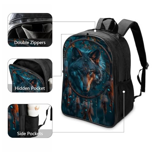 Mochila escolar de dibujos animados 3D Wolf para niños de primaria 3