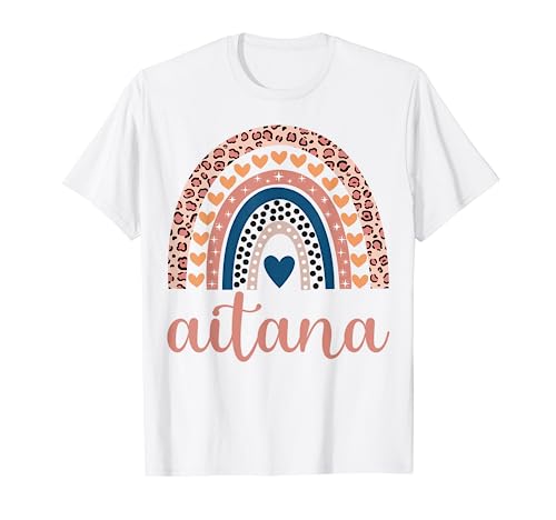 Aitana Name Shirts & Gifts Camiseta Personalizada Aitana Unisex-Adultos Multicolor Manga Corta Talla S