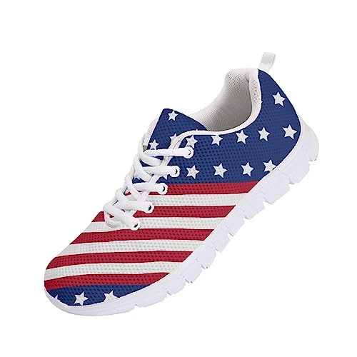 Image of GIFTPUZZ Mens Lace Up Athletic Trainers Running Sneakers Wedge Breathable Gym Lightweight Sports Tennis Shoes