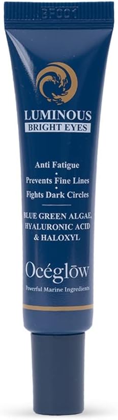 Oceglow Luminous Bright Under Eye Cream for Men & Women | Stop Anti Aging, Fine Lines, Wrinkles & Dark Circles | Infused with Hyaluronic & Haloxyl Acid, Ideal For All Skin Types, 15 ml