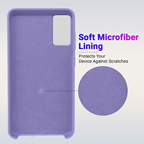 Image of LIRAMARK Liquid Silicone Soft Back Cover Case for Samsung Galaxy Note 20 (Lavender)