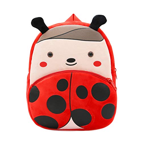 Qiribati Sac À Dos École Enfant en Bas Âge pour Enfants Sac Coccinelle en Peluche Sacs De Livre Mignon pour Garçons Filles Enfants Sacs À Dos Cover