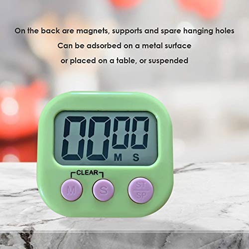 Image of Digital Kitchen Timer With Big Large Digits, Loud Alarm, Magnetic Back Stand, LCD Display, Retractable Stand - Timing Alarm Clock for Cooking (1)