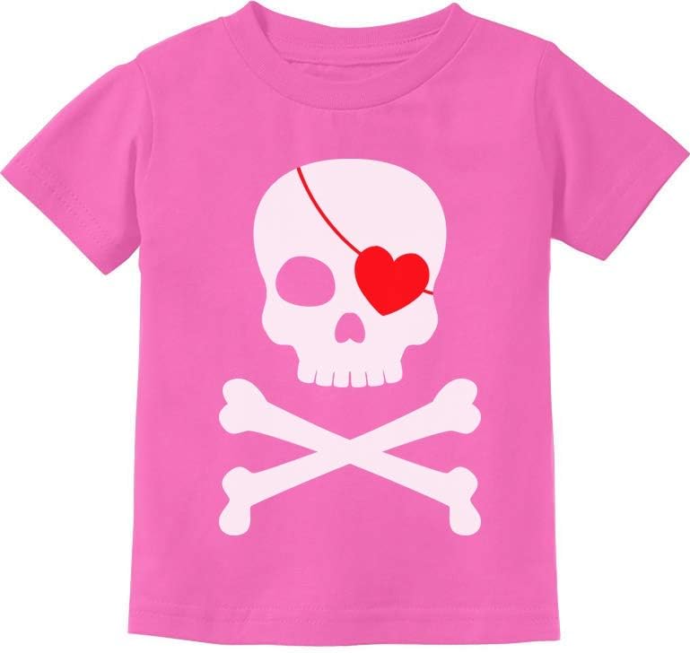 Tstars - Pirate Skull & heart Valentine's Day Toddler Kids T-Shirt