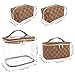 Travel Toiletry Bags for Women, 4 Piece Waterproof Cosmetic Case, Set, Pouch Makeup Organizer Bags for Women, Home Counters (Chic Checkerboard Mocha)