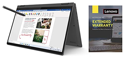 Image of Lenovo IdeaPad Flex 5 AMD Ryzen 5 14 inch FHD 2-in-1 Touchscreen Laptop (8GB /512GB SSD /Win10 /MSO /Radeon GFX /Digital Pen /Fingerprint Reader /Grey /1.5Kg), 81X2004RIN + 2 Yr Extra Warranty with Onsite Service