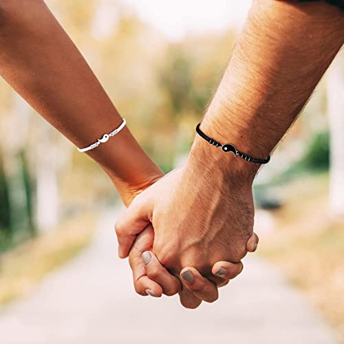 CASSIECA Yin Yang Collana Bracciale Set per Coppia...