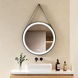 Photo Gallery s afielina smart specchio da bagno, 60x60 cmspecchio led da bagno, 3000k/4000k/6500k selezionabile, pulsante tattile, specchio murale rotondo con illuminazione, specchio luminosità dimmabile, ip44 Photo Gallery s afielina smart specchio da bagno, 60x60 cmspecchio led da bagno, 3000k/4000k/6500k selezionabile, pulsante tattile, specchio murale rotondo con illuminazione, specchio luminosità dimmabile, ip44