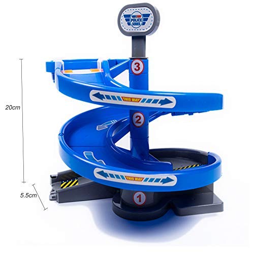 VINSOO Blue Auto Turn Tower with a Green Toy Car for Tracks Car Accessories Replacement Only