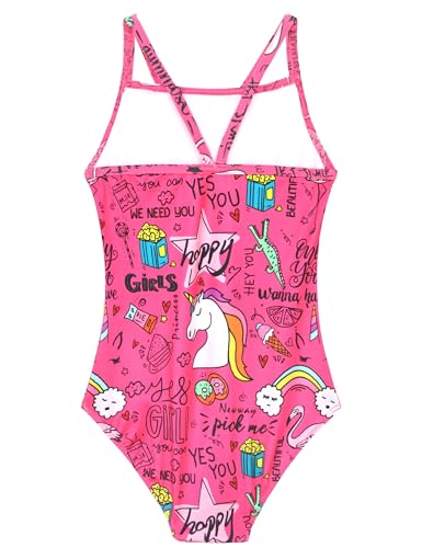 Image of Girls Swimsuits One-Piece Bathing Suits Multicolor Kids Sport Summer Beach Swimwear for 2-10 Years Old