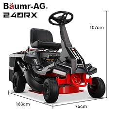 Alternative view of Baumr-AG 24" Ride On Lawn Mower, Lithium Electric Start System, 6HP 224cc, 5 Cut Heights, Catcher and Mulch Kit