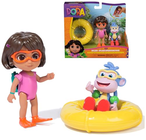 Spin Master Dora, Set d'aventure Date Un Plongeon, avec Accessoires et Figurines de Dora et Bottes, Jouets pour garçons et Filles à partir de 3 Ans
